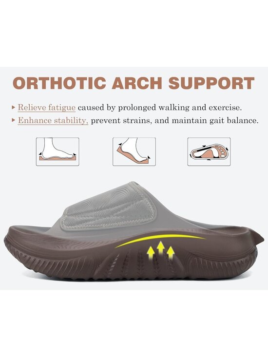Men\'s Brown Recovery Sandals Orthopaedic Plantar Fascistic Walking Casual main image 2